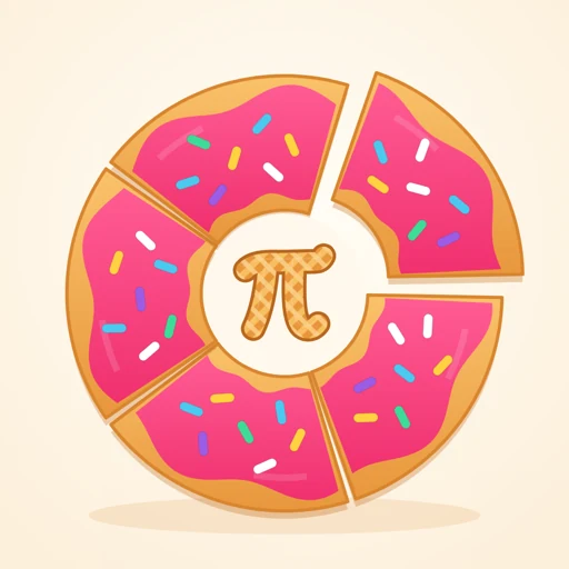 The Donut Learn app icon: a pink donut with π in the middle